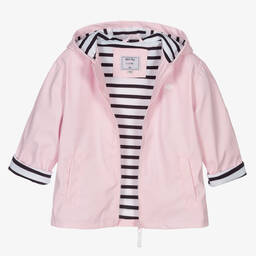Week-end à la mer-Girls Pink Hooded Raincoat | Childrensalon Outlet