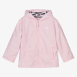 Week-end à la mer-Girls Pink Hooded Raincoat | Childrensalon Outlet