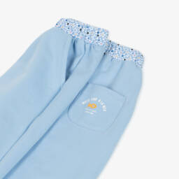 Week-end à la mer-Мягкие голубые хлопковые брюки для девочек | Childrensalon Outlet