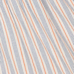 Week-end à la mer-فستان قطن مقلم لون أبيض وأزرق | Childrensalon Outlet