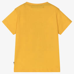 Week-end à la mer-Golden Yellow Cotton Baby T-Shirt | Childrensalon Outlet