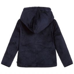 Week-end à la mer-Navy Blue Fleece Zip-Up Top | Childrensalon Outlet