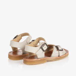 Young Soles-Girls Creamy Leather Strap Sandals | Childrensalon Outlet