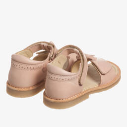 Young Soles-Pink 'Flo' Leather Sandals | Childrensalon Outlet