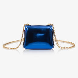 Zaccone-حقيبة جلد صناعي لون أزرق للبنات (8 سم) | Childrensalon Outlet