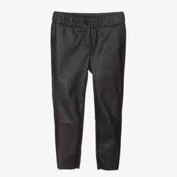 Zadig&Voltaire-Black Faux Leather Trousers  | Childrensalon Outlet