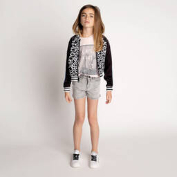 Zadig&Voltaire-جاكيت بومبر بوجهين لون أزرق و اسود للبنات | Childrensalon Outlet