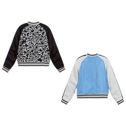 Zadig&Voltaire-جاكيت بومبر بوجهين لون أزرق و اسود للبنات | Childrensalon Outlet