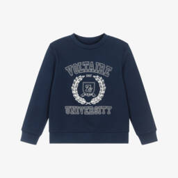 Zadig&Voltaire-سويت شيرت كلاسيكي أزرق قطني للأولاد | Childrensalon Outlet