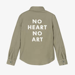 Zadig&Voltaire-Boys Green Cotton Utility Shirt | Childrensalon Outlet