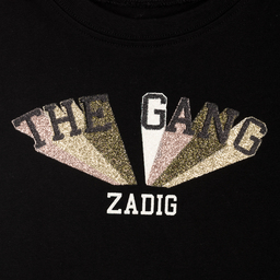 Zadig&Voltaire-Черное хлопковое платье для девочек | Childrensalon Outlet