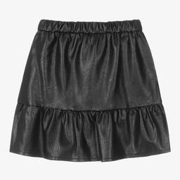 Zadig&Voltaire-Girls Black Faux Leather Skirt | Childrensalon Outlet
