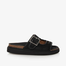 Zadig&Voltaire-Girls Black Leather Buckle Sandals | Childrensalon Outlet