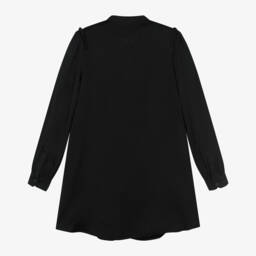 Zadig&Voltaire-Girls Black Satin Pleated Dress | Childrensalon Outlet