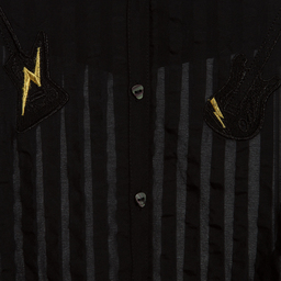 Zadig&Voltaire-Girls Black Silk Blouse  | Childrensalon Outlet