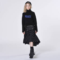 Zadig&Voltaire-Girls Black Wool Turtleneck Sweater | Childrensalon Outlet
