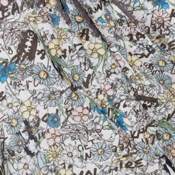 Zadig&Voltaire-Голубое платье из крепа в цветочек для девочек | Childrensalon Outlet