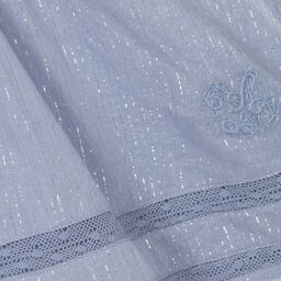 Zadig&Voltaire-Голубое хлопковое платье с серебристыми нитями | Childrensalon Outlet