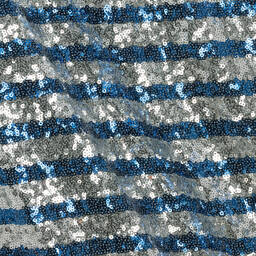 Zadig&Voltaire-Girls Blue & Silver Striped Sequin Dress | Childrensalon Outlet