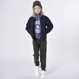 Zadig&Voltaire-Girls Blue Wool Turtleneck Sweater | Childrensalon Outlet