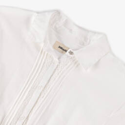 Zadig&Voltaire-فستان فاخر من الفوال الأبيض للبنات | Childrensalon Outlet