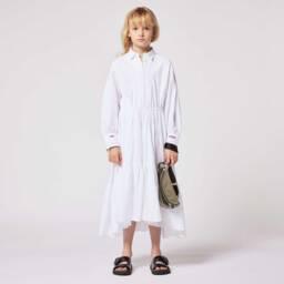 Zadig&Voltaire-فستان فاخر من الفوال الأبيض للبنات | Childrensalon Outlet