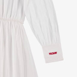 Zadig&Voltaire-فستان فاخر من الفوال الأبيض للبنات | Childrensalon Outlet