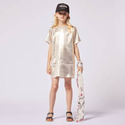 Zadig&Voltaire-فستان حفلات ذهبي براق للبنات | Childrensalon Outlet