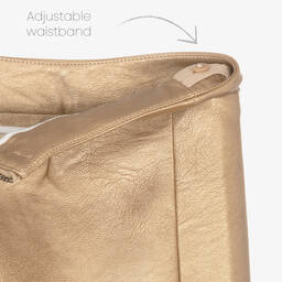 Zadig&Voltaire-Girls Gold Faux Leather Skirt | Childrensalon Outlet