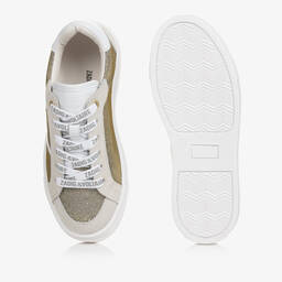 Zadig&Voltaire-Girls Gold & Silver Glitter Trainers | Childrensalon Outlet