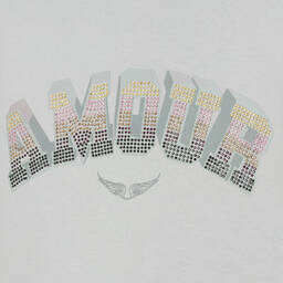 Zadig&Voltaire-سويتشيرت قطن لون رمادي للبنات | Childrensalon Outlet