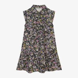 Zadig&Voltaire-Girls Grey Floral Print Viscose Dress | Childrensalon Outlet