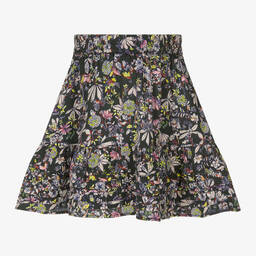 Zadig&Voltaire-Girls Grey Floral Print Viscose Skirt | Childrensalon Outlet