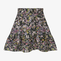 Zadig&Voltaire-Girls Grey Floral Print Viscose Skirt | Childrensalon Outlet