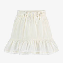 Zadig&Voltaire-Girls Ivory Cotton Ruffle Skirt | Childrensalon Outlet