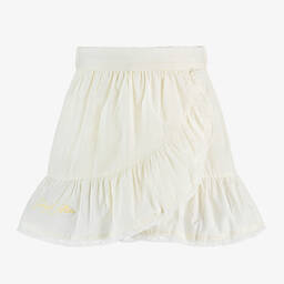Zadig&Voltaire-Girls Ivory Cotton Ruffle Skirt | Childrensalon Outlet