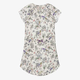 Zadig&Voltaire-Girls Ivory Floral Viscose Dress | Childrensalon Outlet