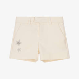 Zadig&Voltaire-Girls Ivory Shorts with Star Sparkle | Childrensalon Outlet