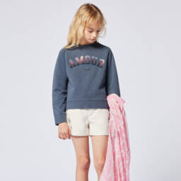 Zadig&Voltaire-Girls Ivory Shorts with Star Sparkle | Childrensalon Outlet