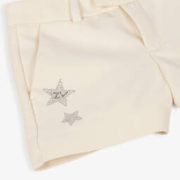 Zadig&Voltaire-Girls Ivory Shorts with Star Sparkle | Childrensalon Outlet