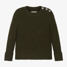 Zadig&Voltaire-بلوفر صوف محبوك لون أخضر للبنات | Childrensalon Outlet