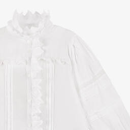 Zadig&Voltaire-Girls Lace Trim Ruffle Top | Childrensalon Outlet