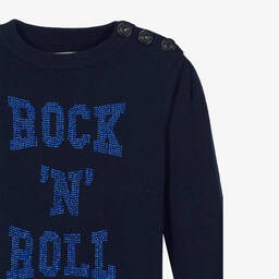 Zadig&Voltaire-Синее платье из шерсти и кашемира | Childrensalon Outlet