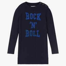 Zadig&Voltaire-Синее платье из шерсти и кашемира | Childrensalon Outlet