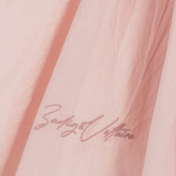 Zadig&Voltaire-Girls Pink Cotton Lace Trim Dress | Childrensalon Outlet