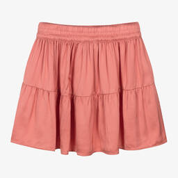 Zadig&Voltaire-Girls Pink Viscose Satin Skirt | Childrensalon Outlet