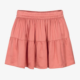 Zadig&Voltaire-Girls Pink Viscose Satin Skirt | Childrensalon Outlet