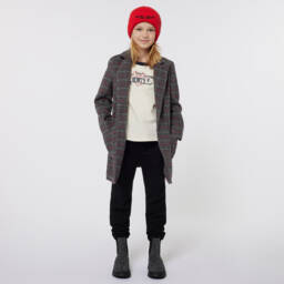 Zadig&Voltaire-Girls Plaid Wool Blend Coat | Childrensalon Outlet