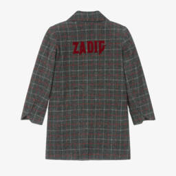 Zadig&Voltaire-Girls Plaid Wool Blend Coat | Childrensalon Outlet