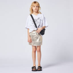 Zadig&Voltaire-Золотая блестящая юбка для девочек | Childrensalon Outlet